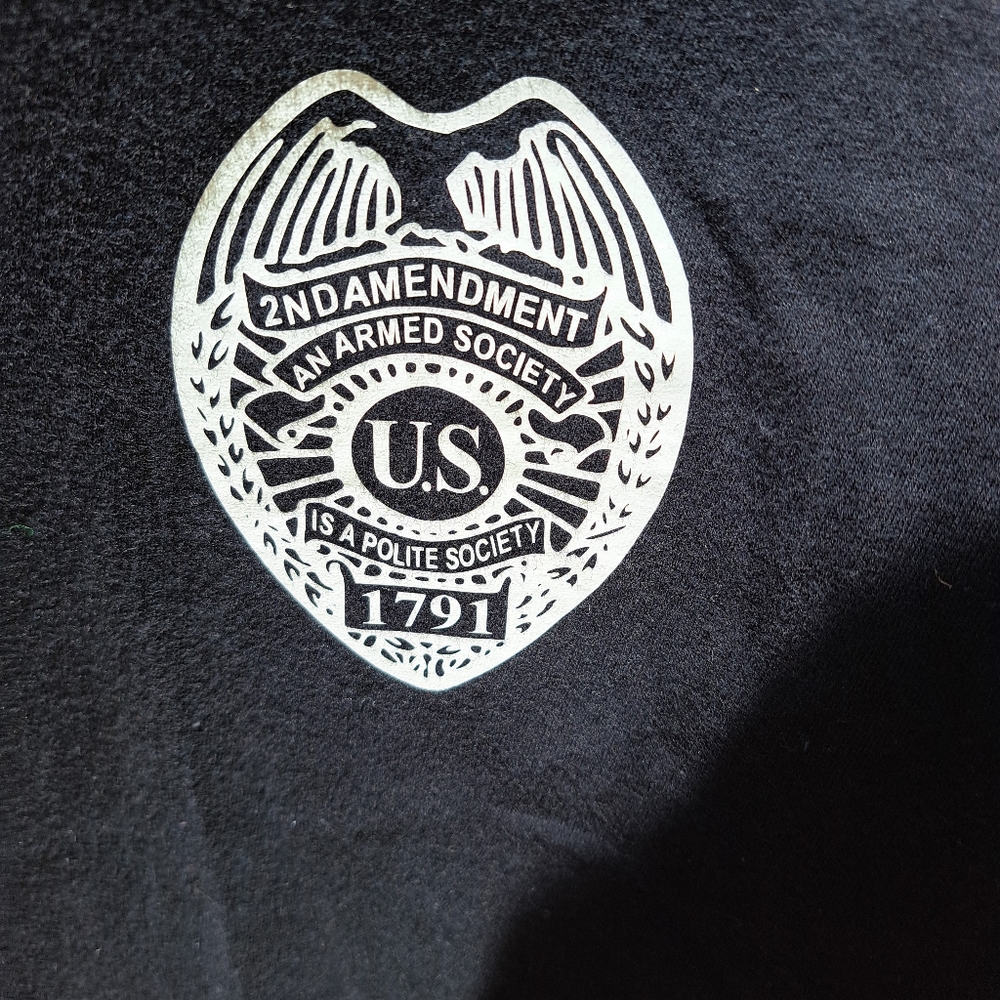 NEW Black t-shirt custom made.